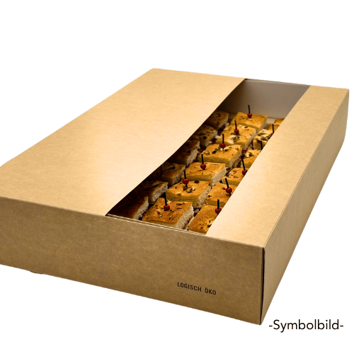 Premium Focaccia 24 Stück Räucherlachs – Bild 3